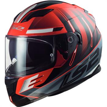 CASCO LS2 FF320 STREAM EVO SHADOW RED/WHITE LUCIDO