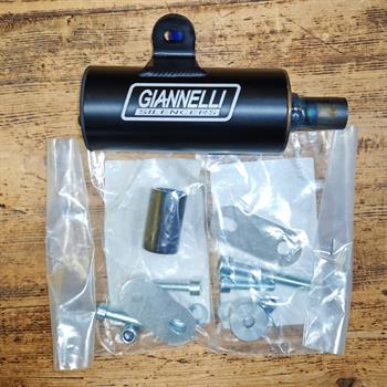 SILENZIATORE GIANNELLI VESPA PX 125 / 150 ALLUMINIO ANODIZZATORE NERO