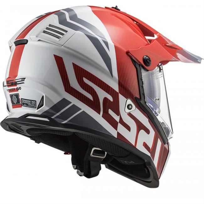 CASCO LS2 MX436 PIONEER EVO EVOLVE RED WHITE - 2