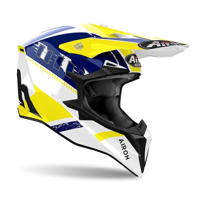 CASCO AIROH WRAAAP FEEL YELLOW/BLUE GLOSS - 1