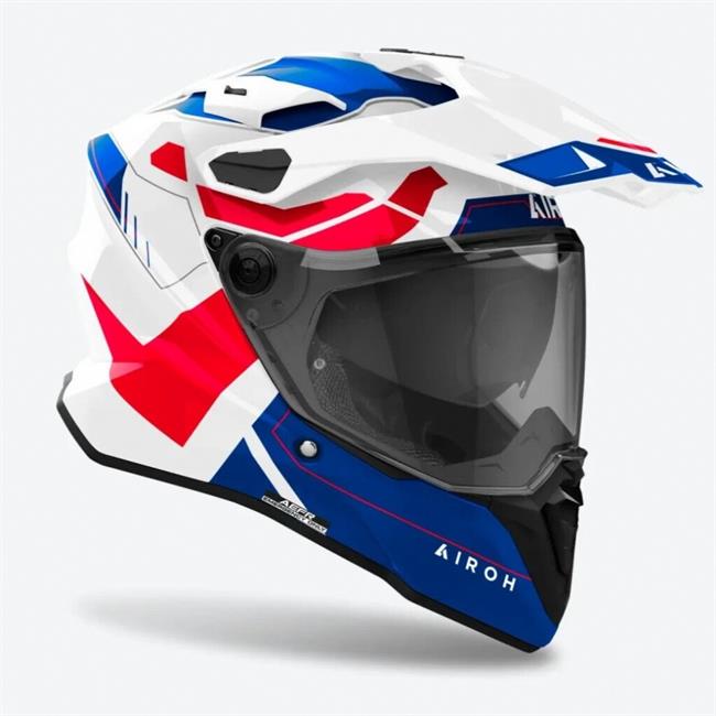 CASCO AIROH COMMANDER 2 REVEAL BLUE/RED GLOSS - 1