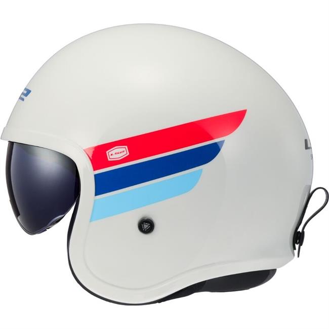 CASCO LS2 OF599 SPITFIRE II RETRO WHITE BLUE - 2